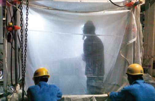 仮設洗浄ブース